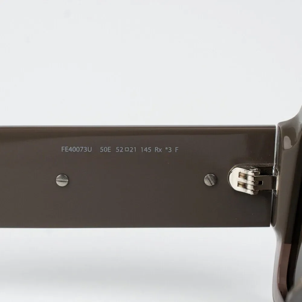 Fendi FENDIGRAPHY Men Sunglasses Rectangle Brown FE40073U 50E NEW AUTHENTIC